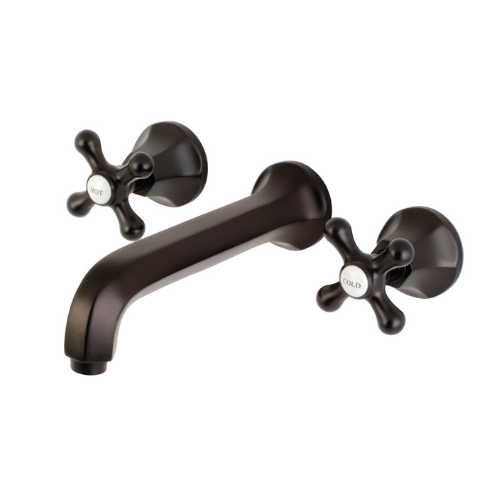 Kingston Brass KS4025AX Metropolitan Two-Handle Wall Mount Tub Faucet, Oil Rubbed Bronze