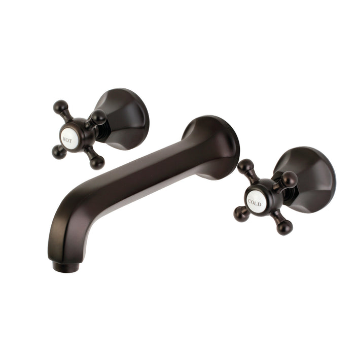 Kingston Brass KS4025BX Metropolitan Two-Handle Wall Mount Tub Faucet, Oil Rubbed Bronze