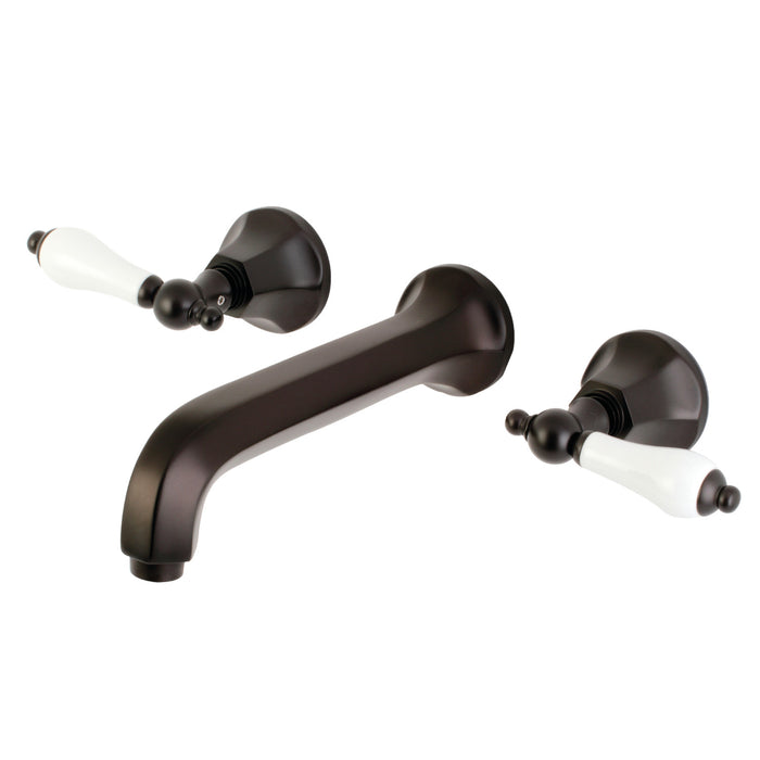 Kingston Brass KS4025PL Metropolitan Two-Handle Wall Mount Tub Faucet, Oil Rubbed Bronze