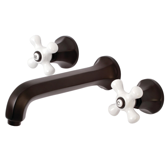 Kingston Brass KS4025PX Metropolitan Two-Handle Wall Mount Tub Faucet, Oil Rubbed Bronze
