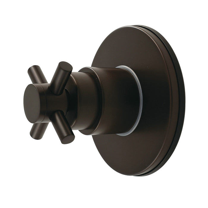 Kingston Brass KS4035DX Concord Single-Handle Six-Way Diverter Valve with Round Trim Kit, Oil Rubbed Bronze