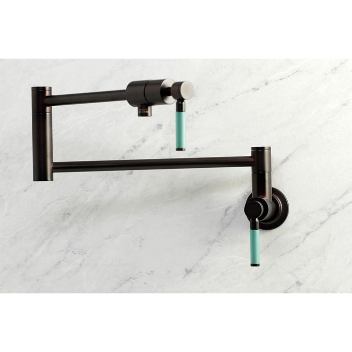 Kingston Brass KS4105DKL Kaiser Wall Mount Pot Filler Faucet, Oil Rubbed Bronze
