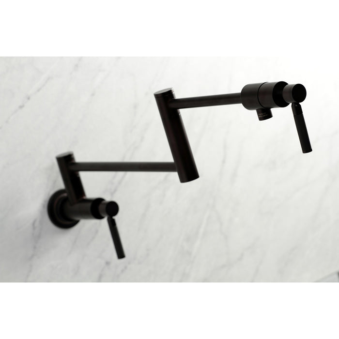 Kingston Brass KS4105DKL Kaiser Wall Mount Pot Filler Faucet, Oil Rubbed Bronze