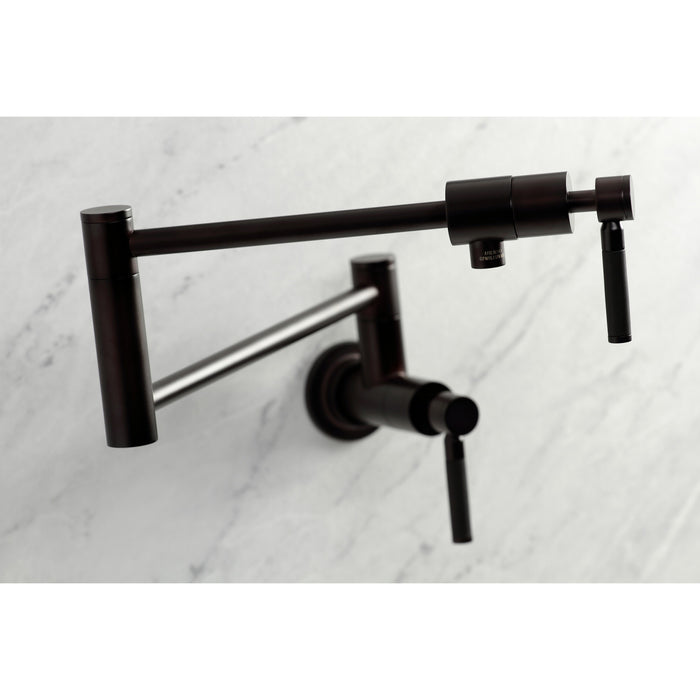 Kingston Brass KS4105DKL Kaiser Wall Mount Pot Filler Faucet, Oil Rubbed Bronze