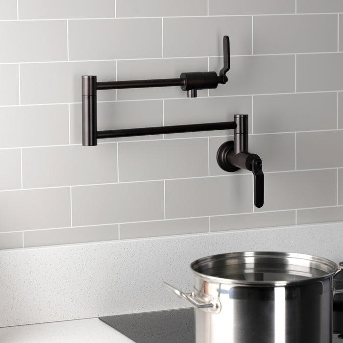 Kingston Brass KS4105KL Whitaker Wall Mount Pot Filler, Oil Rubbed Bronze