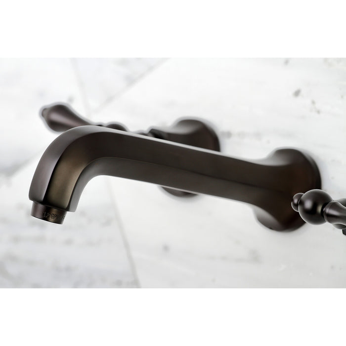 Kingston Brass KS4125AL Metropolitan Double-Handle Wall Mount Bathroom Faucet, Oil Rubbed Bronze