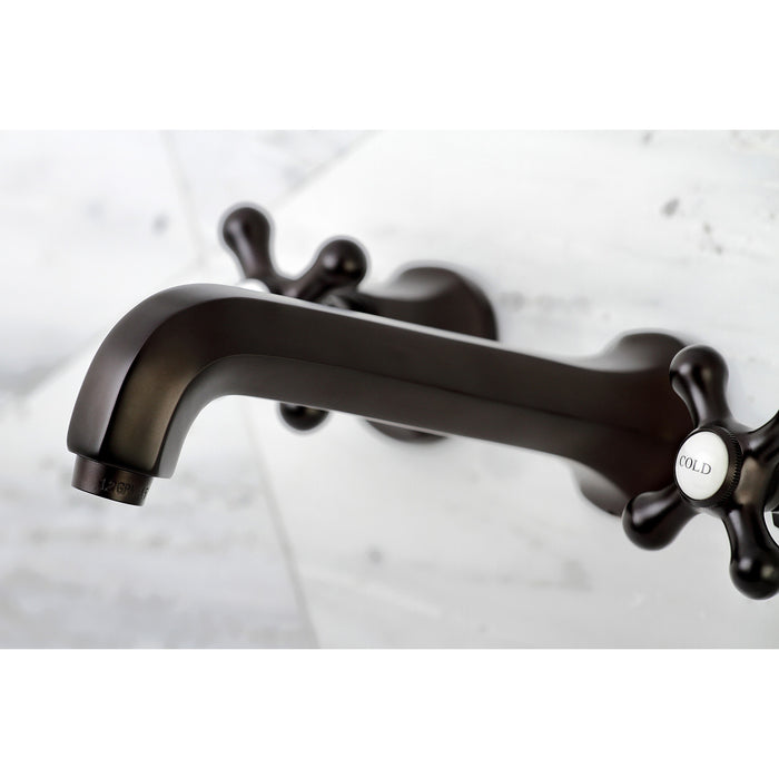 Kingston Brass KS4125AX Metropolitan Double-Handle Wall Mount Bathroom Faucet, Oil Rubbed Bronze