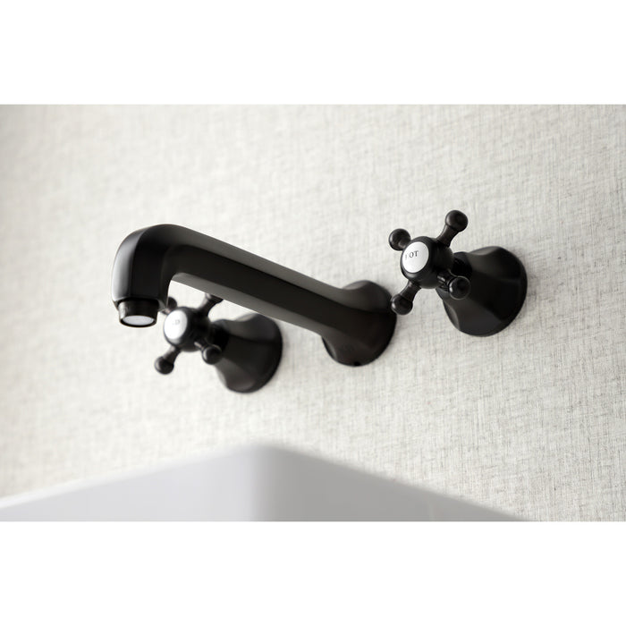 Kingston Brass KS4125BX Metropolitan Double-Handle Wall Mount Bathroom Faucet, Oil Rubbed Bronze