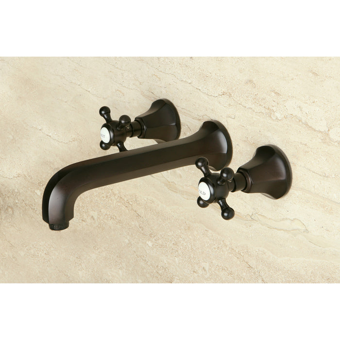 Kingston Brass KS4125BX Metropolitan Double-Handle Wall Mount Bathroom Faucet, Oil Rubbed Bronze