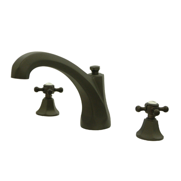 Kingston Brass KS4325BX Metropolitan Two-Handle Deck Mount Roman Tub Faucet, Oil Rubbed Bronze