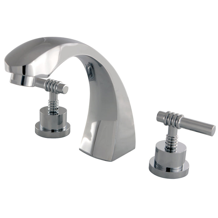 Kingston Brass KS4361ML Two-Handle Deck Mount Roman Tub Faucet, Polished Chrome
