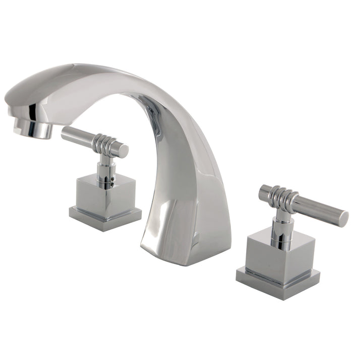 Kingston Brass KS4361QL Fortress Two-Handle Deck Mount Roman Tub Faucet, Polished Chrome