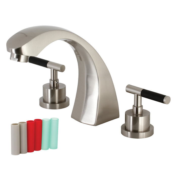 Kingston Brass KS4368CKL Kaiser Two-Handle Deck Mount Roman Tub Faucet, Brushed Nickel