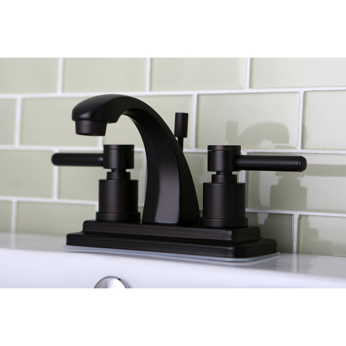 Kingston Brass KS4645DL Concord Double-Handle 4" Centerset Bathroom Faucet with Brass Pop-Up, Oil Rubbed Bronze
