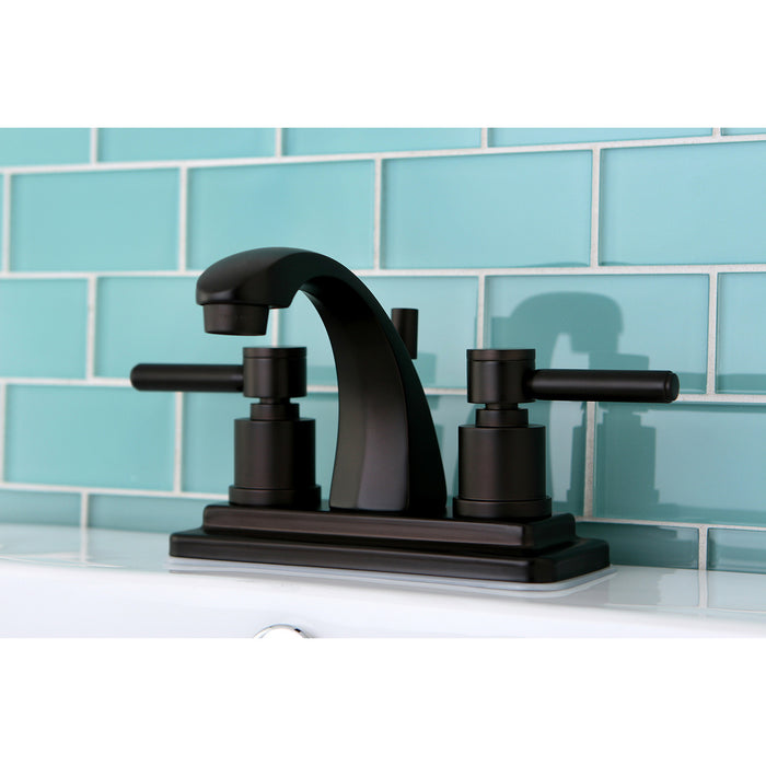 Kingston Brass KS4645DL Concord Double-Handle 4" Centerset Bathroom Faucet with Brass Pop-Up, Oil Rubbed Bronze