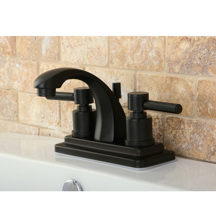 Kingston Brass KS4645DL Concord Double-Handle 4" Centerset Bathroom Faucet with Brass Pop-Up, Oil Rubbed Bronze