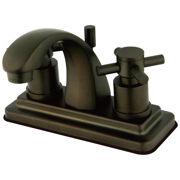 Kingston Brass KS4645DX Concord Double-Handle 4" Centerset Bathroom Faucet with Brass Pop-Up, Oil Rubbed Bronze