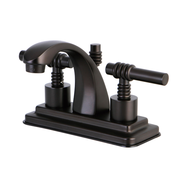 Kingston Brass KS4645ML Milano Double-Handle 4" Centerset Bathroom Faucet with Brass Pop-Up, Oil Rubbed Bronze