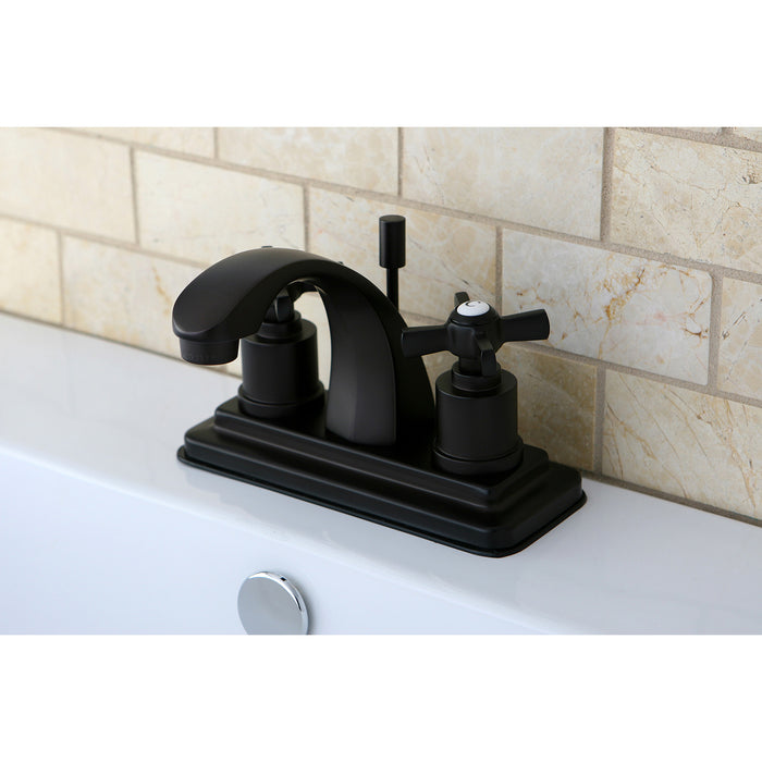 Kingston Brass KS4645ZX Millennium Double-Handle 4" Centerset Bathroom Faucet with Brass Pop-Up, Oil Rubbed Bronze