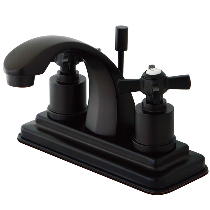 Kingston Brass KS4645ZX Millennium Double-Handle 4" Centerset Bathroom Faucet with Brass Pop-Up, Oil Rubbed Bronze