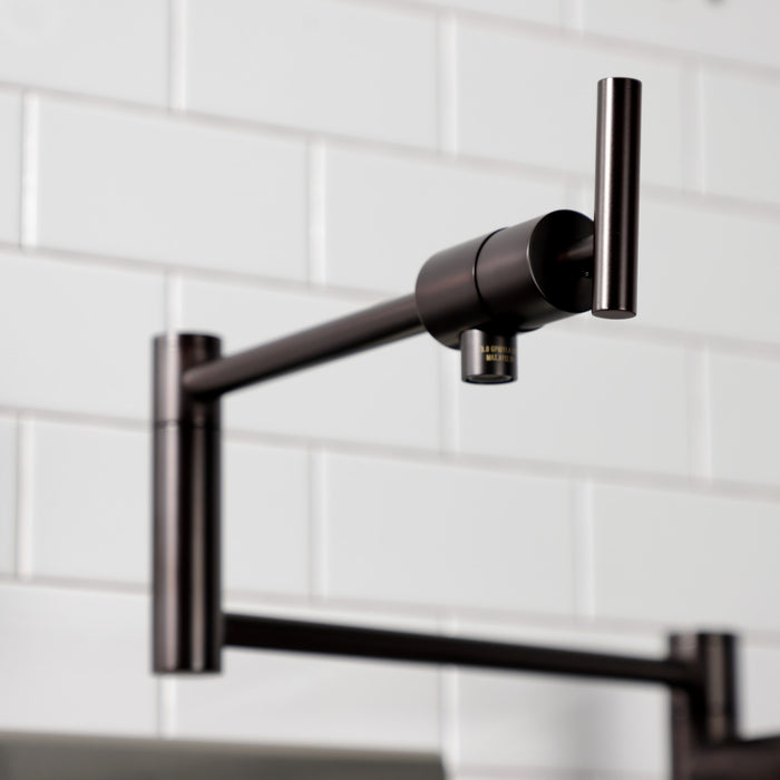 Kingston Brass KS4705CML Manhattan Deck Mount Pot Filler Faucet, Oil Rubbed Bronze
