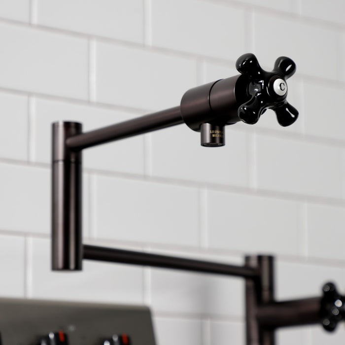 Kingston Brass KS4705PKX Duchess Deck Mount Pot Filler Faucet, Oil Rubbed Bronze