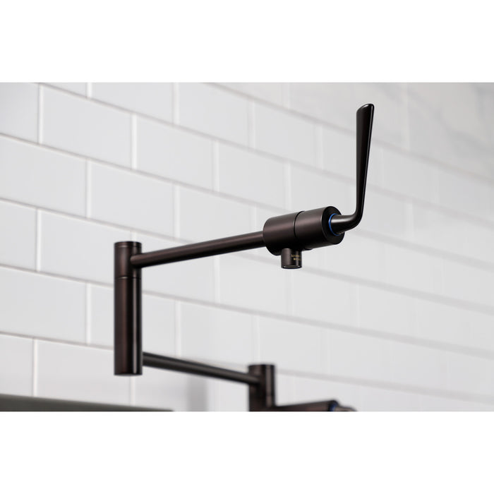 Kingston Brass KS4705ZL Silver Sage Deck Mount Pot Filler Faucet, Oil Rubbed Bronze