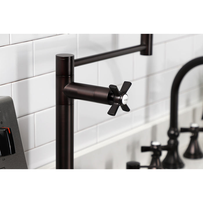 Kingston Brass KS4705ZX Millennium Deck Mount Pot Filler Faucet, Oil Rubbed Bronze