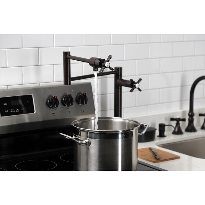 Kingston Brass KS4705ZX Millennium Deck Mount Pot Filler Faucet, Oil Rubbed Bronze