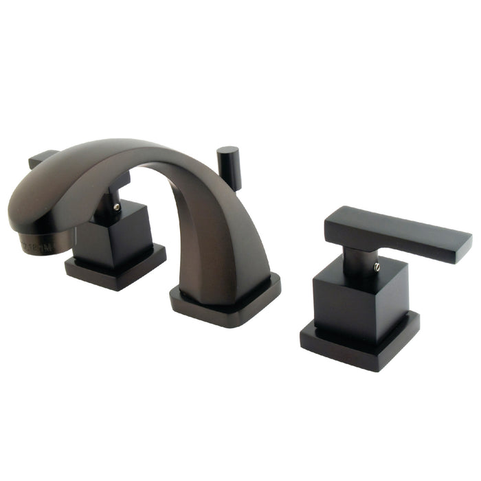 Kingston Brass KS4945QLL Executive Widespread Bathroom Faucet with Brass Pop-Up Drain, Oil Rubbed Bronze