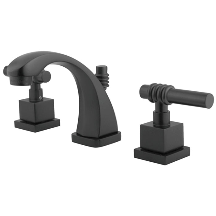 Kingston Brass KS4945QL Milano Widespread Bathroom Faucet with Brass Pop-Up Drain, Oil Rubbed Bronze