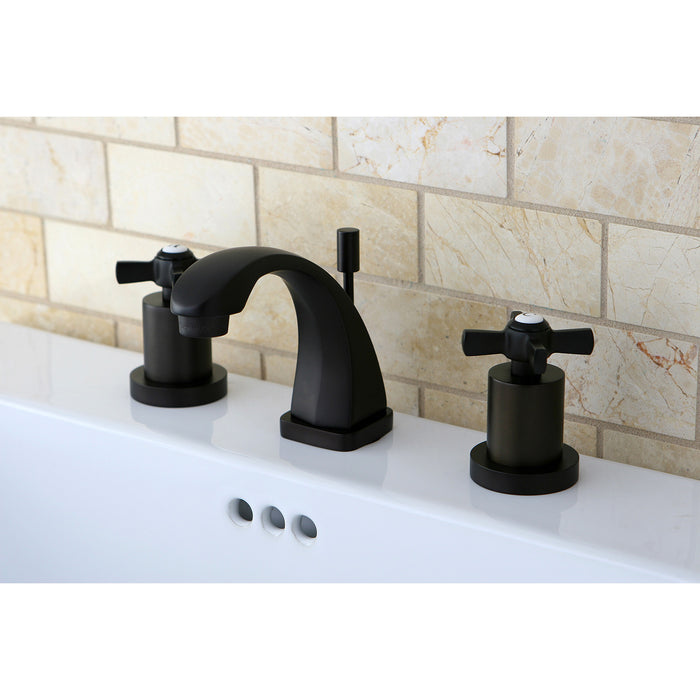 Kingston Brass KS4945ZX Millennium Widespread Bathroom Faucet with Brass Pop-Up Drain, Oil Rubbed Bronze