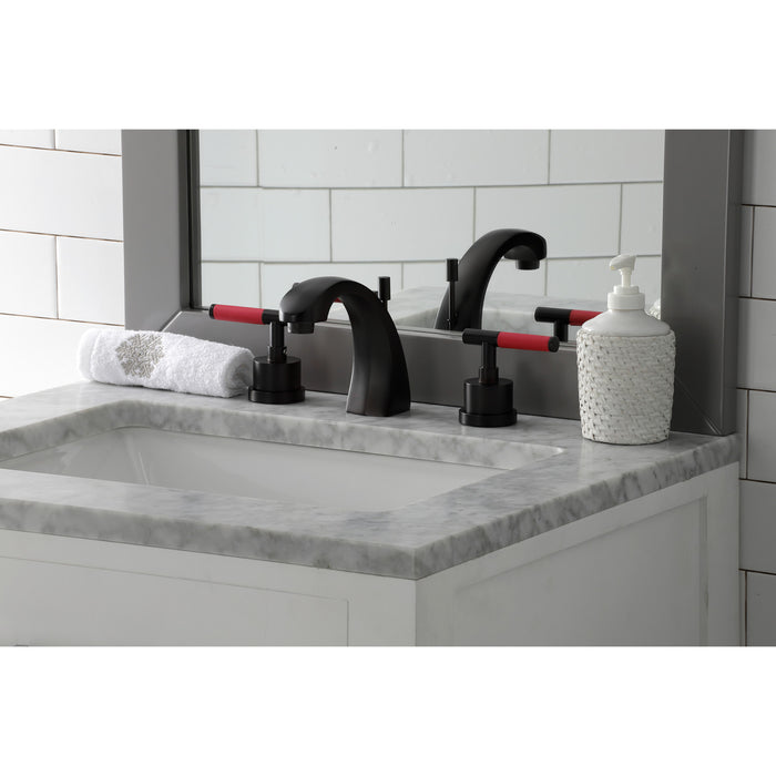 Kingston Brass KS4985CKL Kaiser Widespread Bathroom Faucet with Brass Pop-Up Drain, Oil Rubbed Bronze