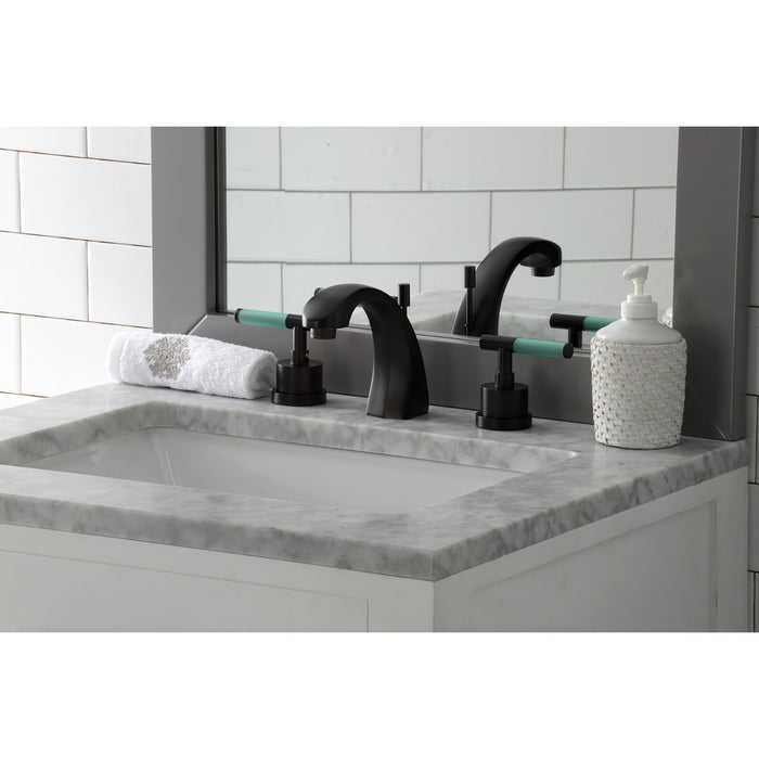 Kingston Brass KS4985CKL Kaiser Widespread Bathroom Faucet with Brass Pop-Up Drain, Oil Rubbed Bronze