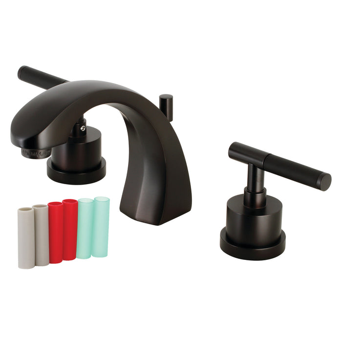 Kingston Brass KS4985CKL Kaiser Widespread Bathroom Faucet with Brass Pop-Up Drain, Oil Rubbed Bronze