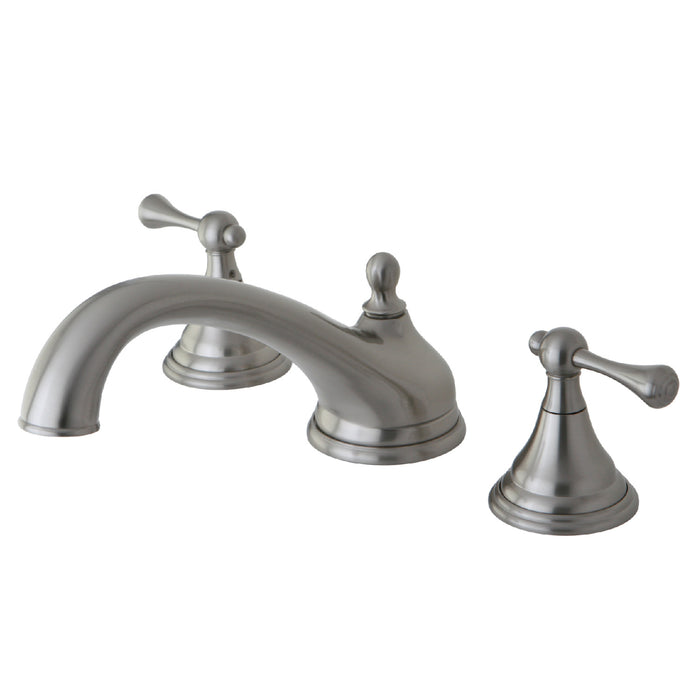 Kingston Brass KS5538BL Vintage Two-Handle Deck Mount Roman Tub Faucet, Brushed Nickel