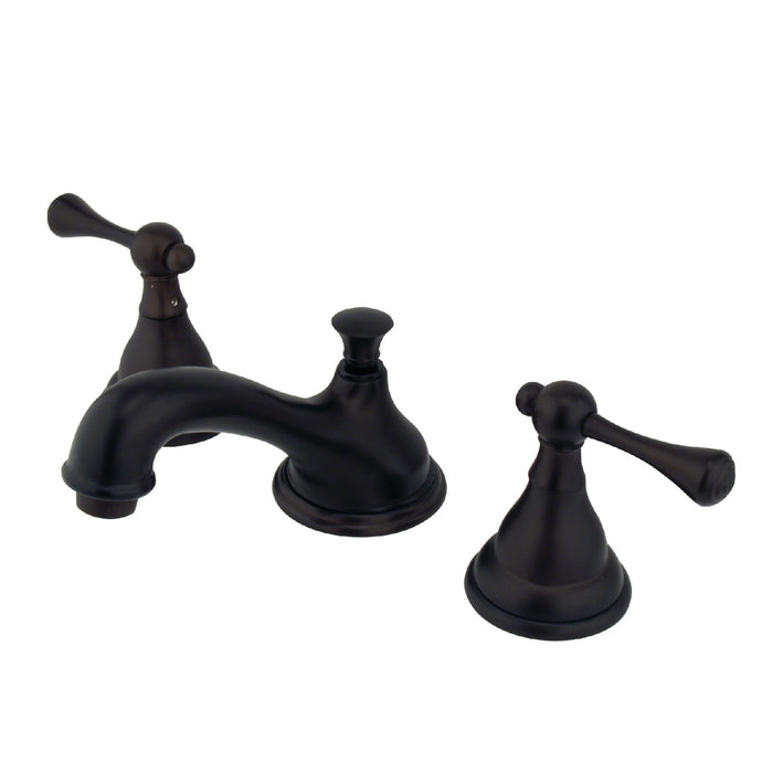 Kingston Brass KS5565BL  Widespread Bathroom Faucet with Brass Pop-Up, Oil Rubbed Bronze