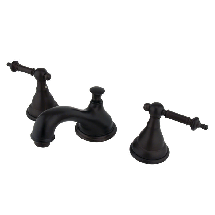 Kingston Brass KS5565TL  Widespread Bathroom Faucet with Brass Pop-Up Drain, Oil Rubbed Bronze