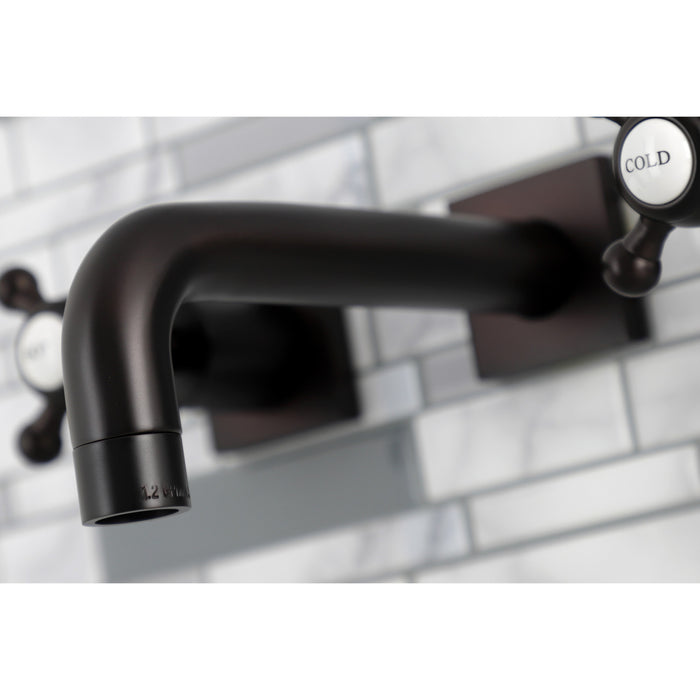 Kingston Brass KS6125BX Metropolitan Two-Handle Wall Mount Bathroom Faucet, Oil Rubbed Bronze