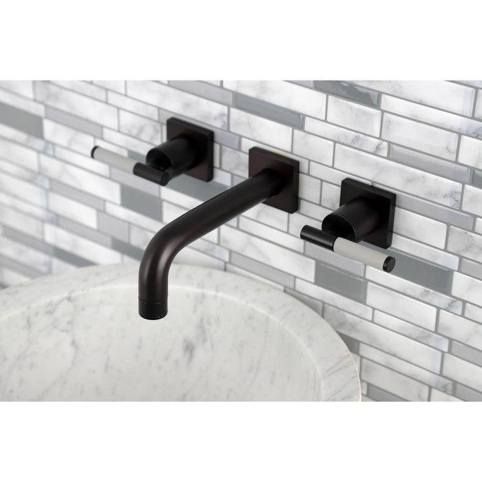 Kingston Brass KS6125CKL Kaiser Double-Handle Wall Mount Bathroom Faucet, Oil Rubbed Bronze