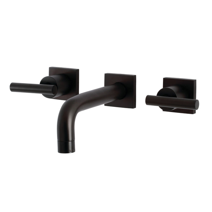 Kingston Brass KS6125CML Manhattan Double-Handle Wall Mount Bathroom Faucet, Oil Rubbed Bronze