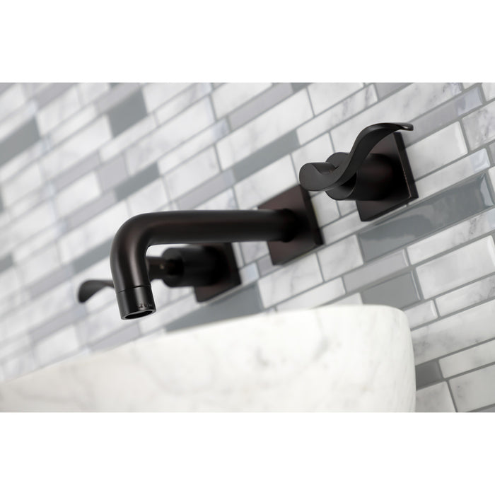 Kingston Brass KS6125DFL NuWave Two-Handle Wall Mount Bathroom Faucet, Oil Rubbed Bronze