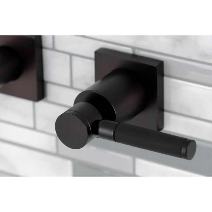 Kingston Brass KS6125DKL Kaiser Double-Handle Wall Mount Bathroom Faucet, Oil Rubbed Bronze