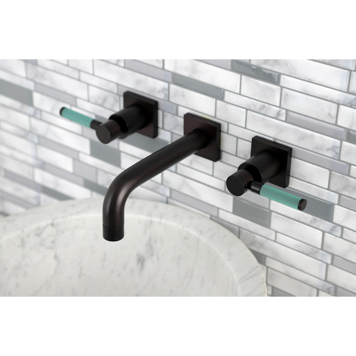 Kingston Brass KS6125DKL Kaiser Double-Handle Wall Mount Bathroom Faucet, Oil Rubbed Bronze