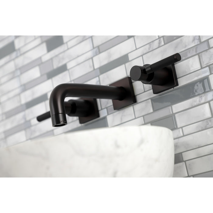 Kingston Brass KS6125DKL Kaiser Double-Handle Wall Mount Bathroom Faucet, Oil Rubbed Bronze