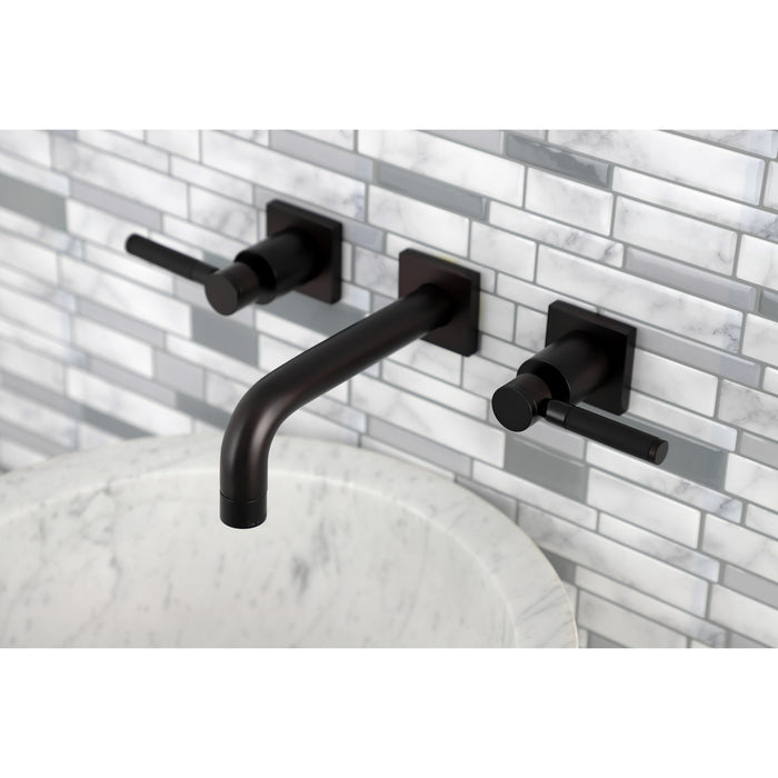 Kingston Brass KS6125DKL Kaiser Double-Handle Wall Mount Bathroom Faucet, Oil Rubbed Bronze