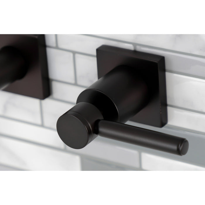 Kingston Brass KS6125DL Concord Double-Handle Wall Mount Bathroom Faucet, Oil Rubbed Bronze