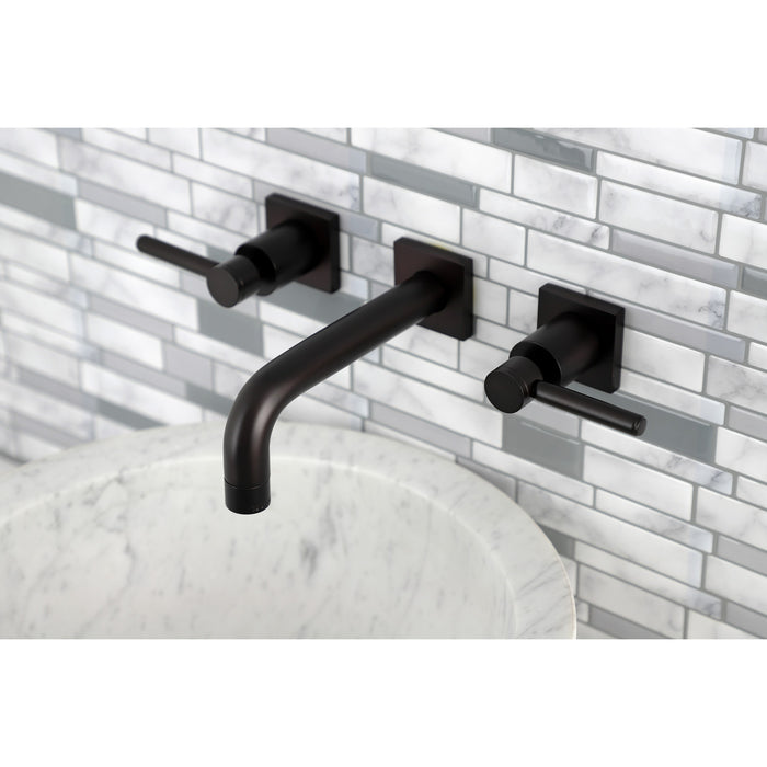 Kingston Brass KS6125DL Concord Double-Handle Wall Mount Bathroom Faucet, Oil Rubbed Bronze