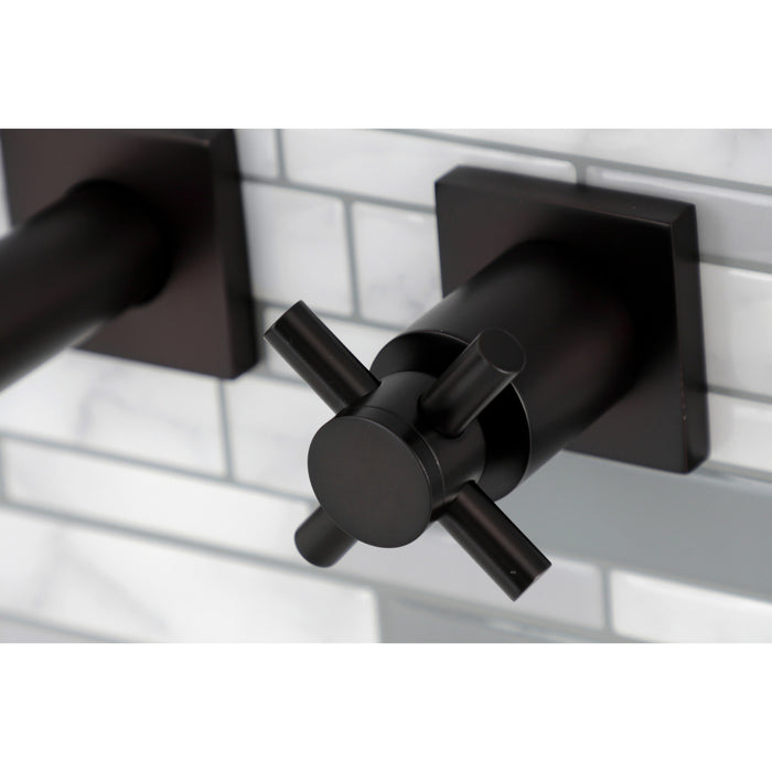 Kingston Brass KS6125DX Concord Double-Handle Wall Mount Bathroom Faucet, Oil Rubbed Bronze