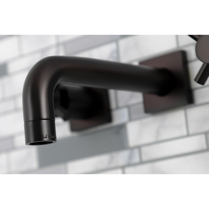 Kingston Brass KS6125DX Concord Double-Handle Wall Mount Bathroom Faucet, Oil Rubbed Bronze